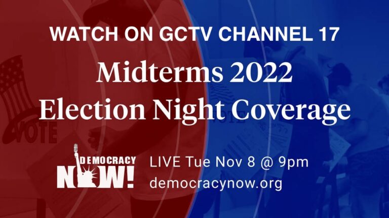 Live election coverage from Democracy Now on November 8 at 9pm